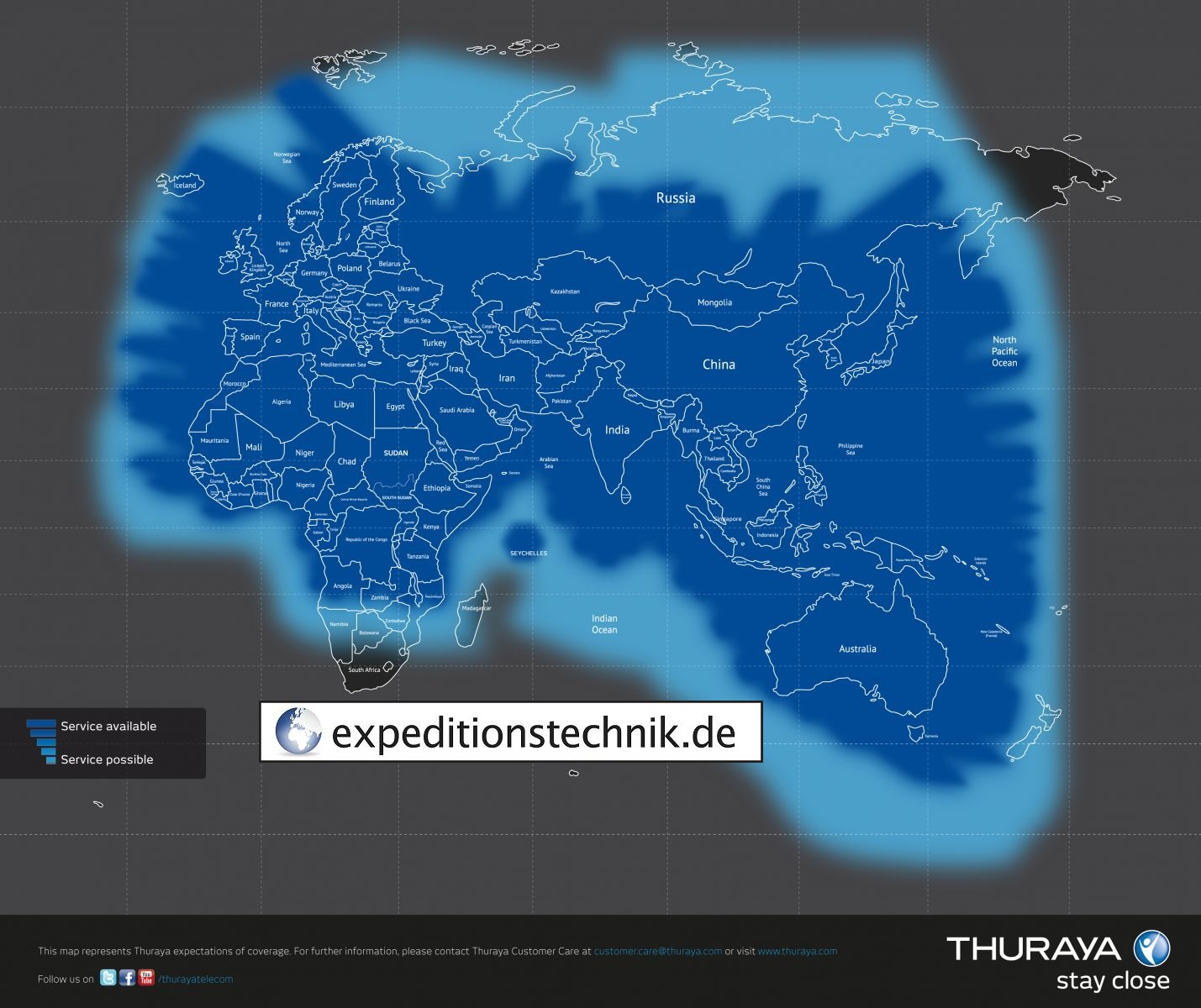 Thuraya Satellitennetz