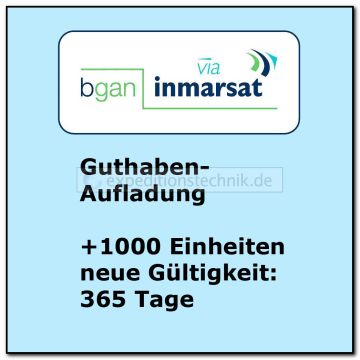 BGAN Prepaid Aufladung "1000 Einheiten & 365 Tage" BGAN Prepaid Aufladung "1000 Einheiten & 365 Tage"