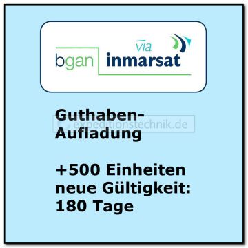 BGAN Prepaid Aufladung "500 Einheiten & 180 Tage" BGAN Prepaid Aufladung "500 Einheiten & 180 Tage"