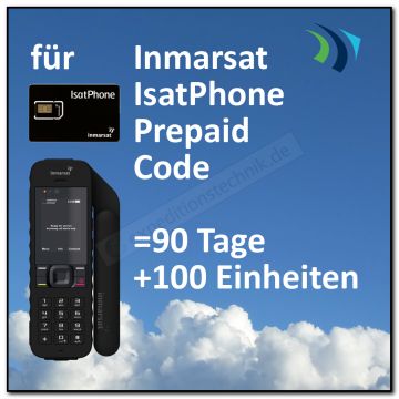 Prepaidcode "90 Tage inkl. 100 Frei-Einheiten" für Isatphones Prepaidcode "90 Tage inkl. 100 Frei-Einheiten" für Isatphones