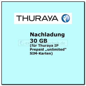 Thuraya IP Prepaid Nachladung 30GB Thuraya IP Prepaid Nachladung 30GB