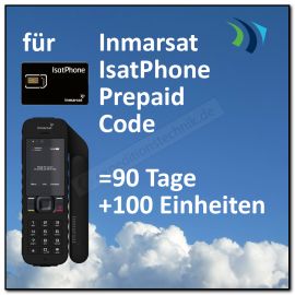Inmarsat IsatPhone Prepaidcode 90 Tage inkl. 100 Frei-Einheiten 