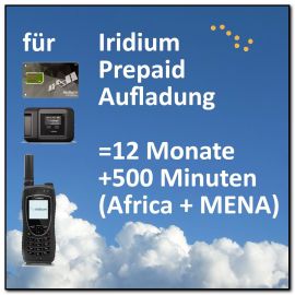 Iridium Prepaid Erst-Aufladung 300 Minuten / 12 Monate "Africa"
