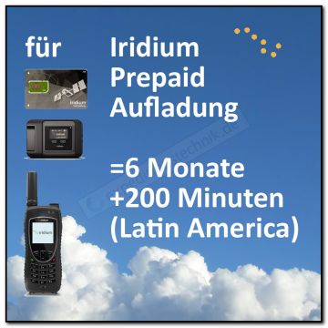 "Latin America" Prepaid Aufladung 6 Monate inkl. 200 Frei-Minuten