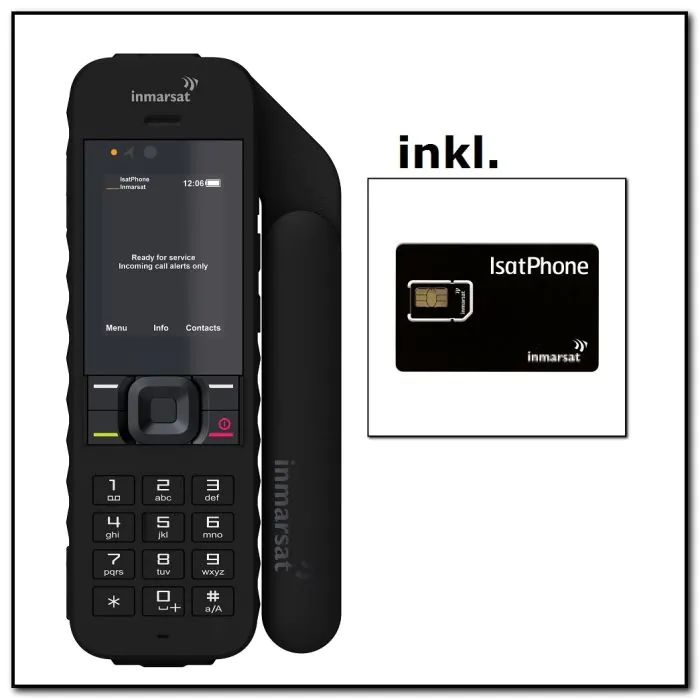 Satellitentelefon Inmarsat IsatPhone 2.1 inkl. Prepaid-SIM für das