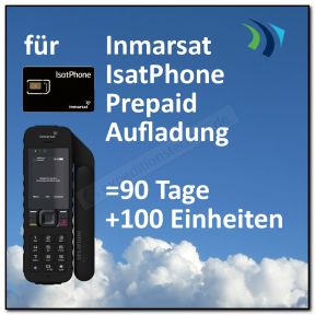 Inmarsat IsatPhone Prepaid Aufladung 90 Tage inkl. 100 Frei-Einheiten