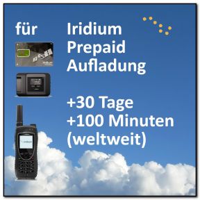 Iridium Prepaid Aufladung 30 Tage inkl. 100 Frei-Minuten