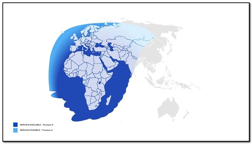 Thuraya 4 NGS Netzabdeckung